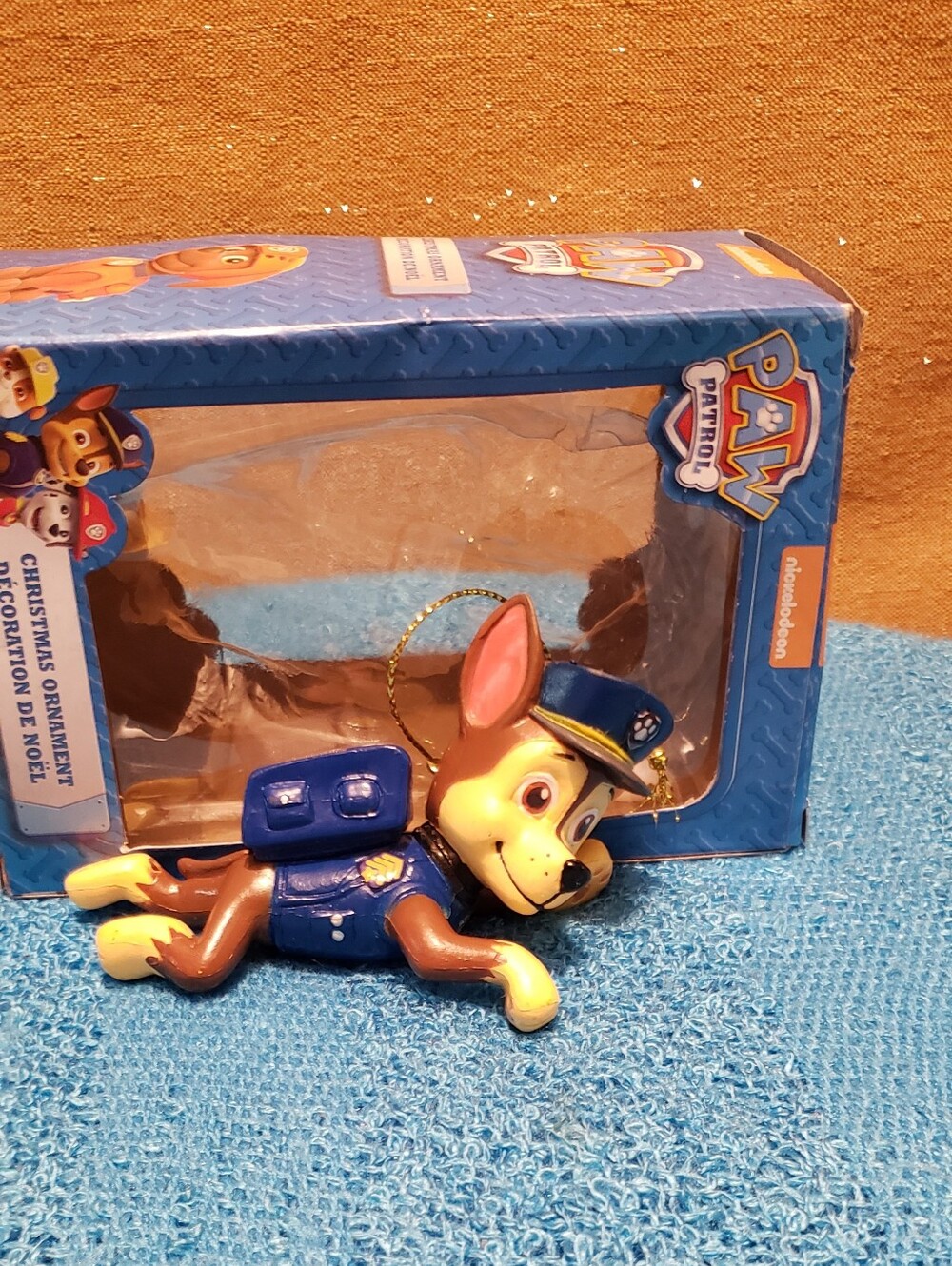 Paw Patrol Chase Ornament in Blue and Brown